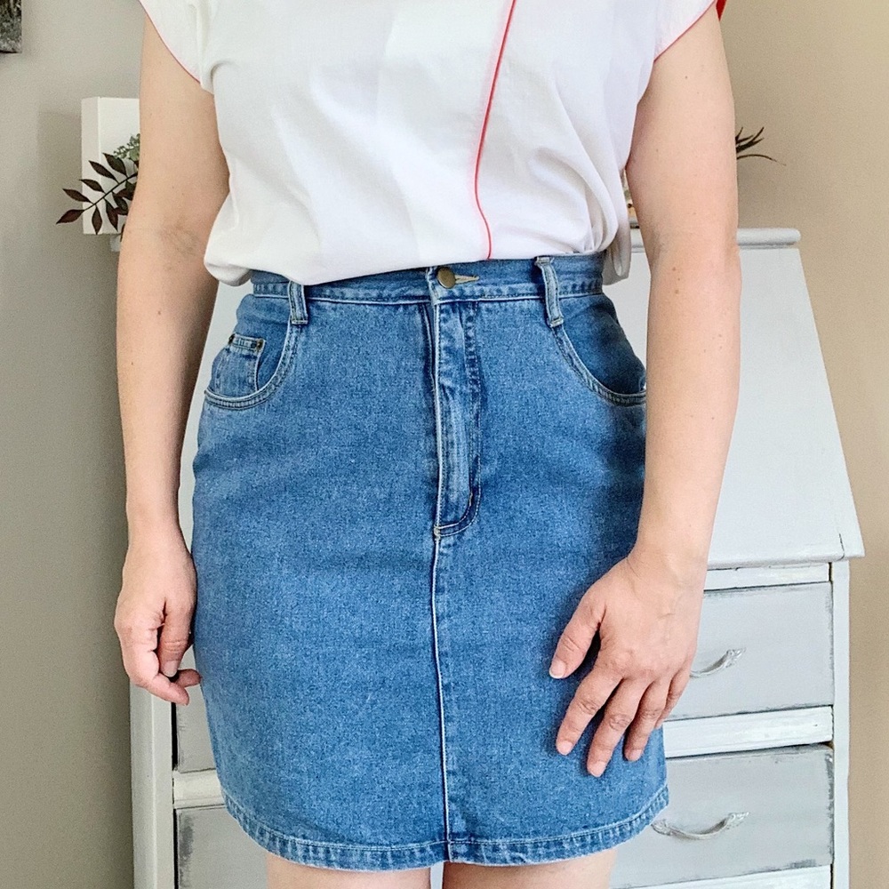 Vintage Runaway Bay Denim Skirt Sz 10 - Picture 12 of 12